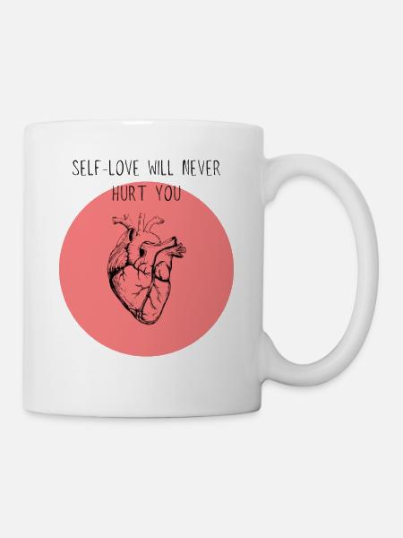 Quote Hive t-shirt, self-love - Mug - white