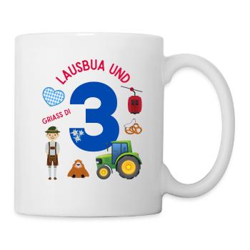 Lausbua und 3 - Tasse - Weiß - Rechts