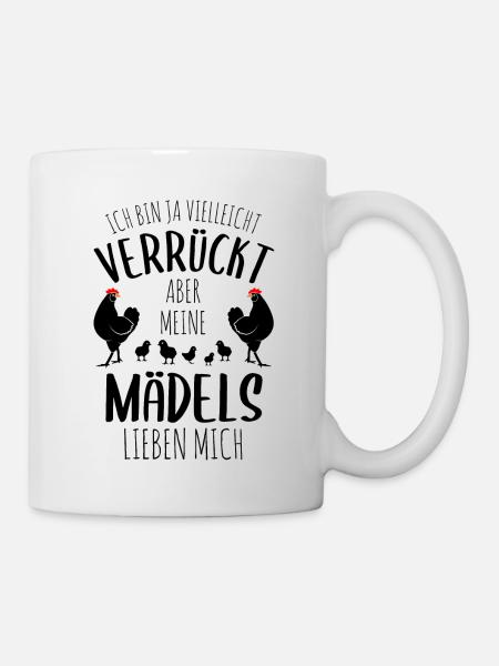 Hühner Huhn Hühnerstall Bauernhof Bauer Geschenk - Tasse - Weiß
