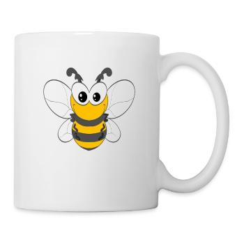 Cute bee wasp bumblebee - Mug - white - Right