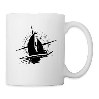 Compass Wind Rose Navigation Sailing - Mug - white - Right