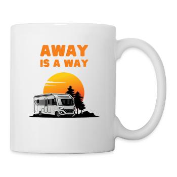 Camper - Away est un moyen - Mug blanc - blanc - Droite
