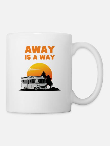 Camper - Away is a way - Tasse - Weiß