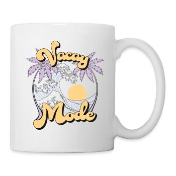 Vacay Mode Sommer Urlaub Palmen Wellen Retro - Tasse - Weiß - Rechts