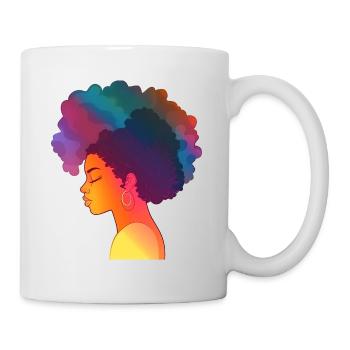 Gradient Afro Woman - Mug - white - Right
