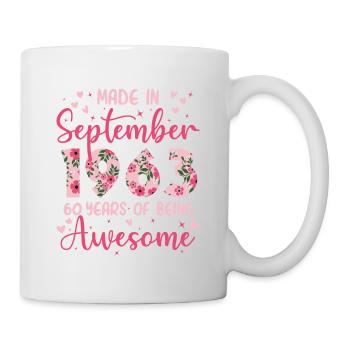 Cadeau D anniversaire 60 ans, Septembre 1963 Femme - Mug blanc - blanc - Droite