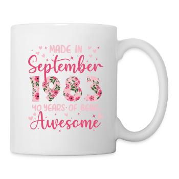 Cadeau D anniversaire 40 ans, Septembre 1983 Femme - Mug blanc - blanc - Droite