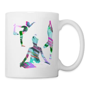Yoga, Femme, Exercices, Gymnastique, Yoga assis - Mug blanc - blanc - Droite