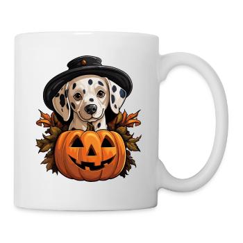 Funny Dalmertine Halloween Design - Mug - white - Right