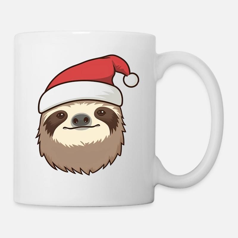 Sloth Santa Christmas Funny Sloth - Mug - white