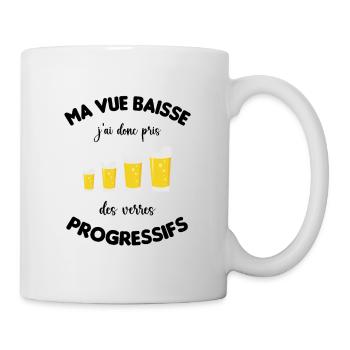 Humour chope de bière - Mug blanc - blanc - Droite
