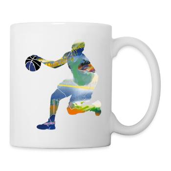 Basketball,ball, bunt , Graffiti - Tasse - Weiß - Rechts