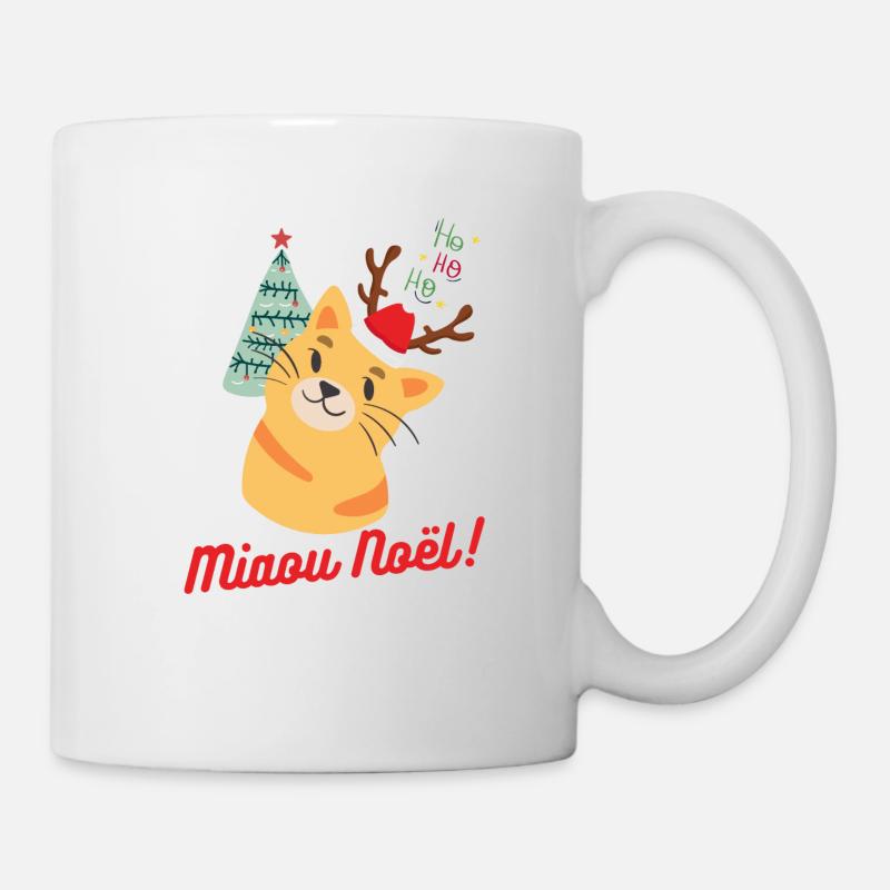 Miaou Noël - Mug blanc - blanc