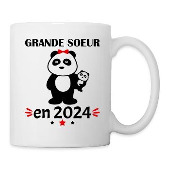 Grande soeur 2024, annonce grossesse, famille - Mug blanc - blanc - Droite