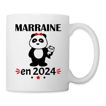 Marraine en 2024, annonce grossesse, famille - Mug blanc - blanc - Droite
