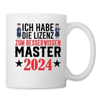 Master 2024 Masterabschluss Sponsion Graduation - Tasse - Weiß - Rechts