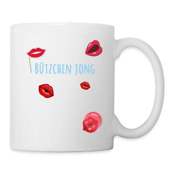 Bisous, bisous, jong, carnaval, lèvres - Mug blanc - blanc - Droite