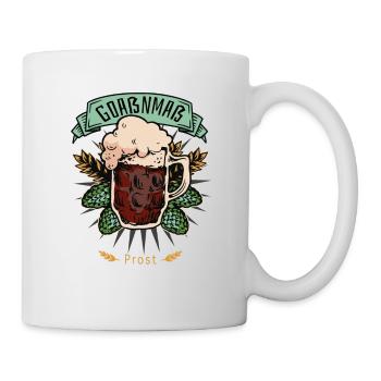 Goaßnmaß Prost Bier Maßkrug bayerisch Motiv Servus - Tasse - Weiß - Rechts