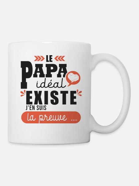 Cadeau papa idéal fête papa pa pa - Mug blanc - blanc