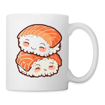 Sushi cuddle, kawaii sushi - Mug - white - Right