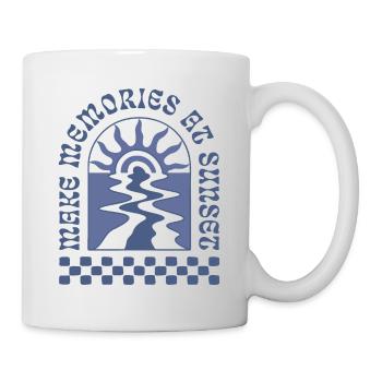 Make Memories At Sunset Retro Sonnenuntergang - Mug - white - Right