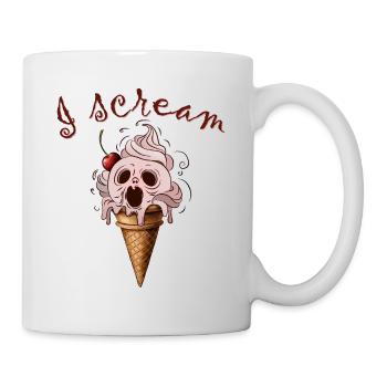 i scream 4 ice cream, böses Eis - Tasse - Weiß - Rechts