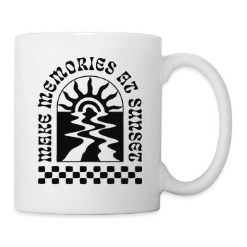 Make Memories At Sunset Retro Sonnenuntergang - Mug - white - Right