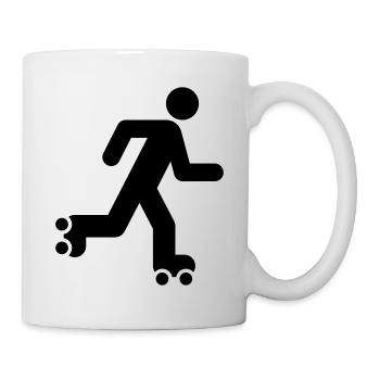 Rollerfahrer, Roller, Roller Sport - Tasse - Weiß - Rechts