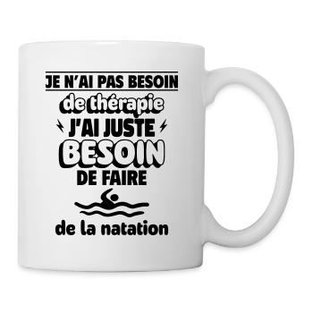 besoin de natation - Mug blanc - blanc - Droite