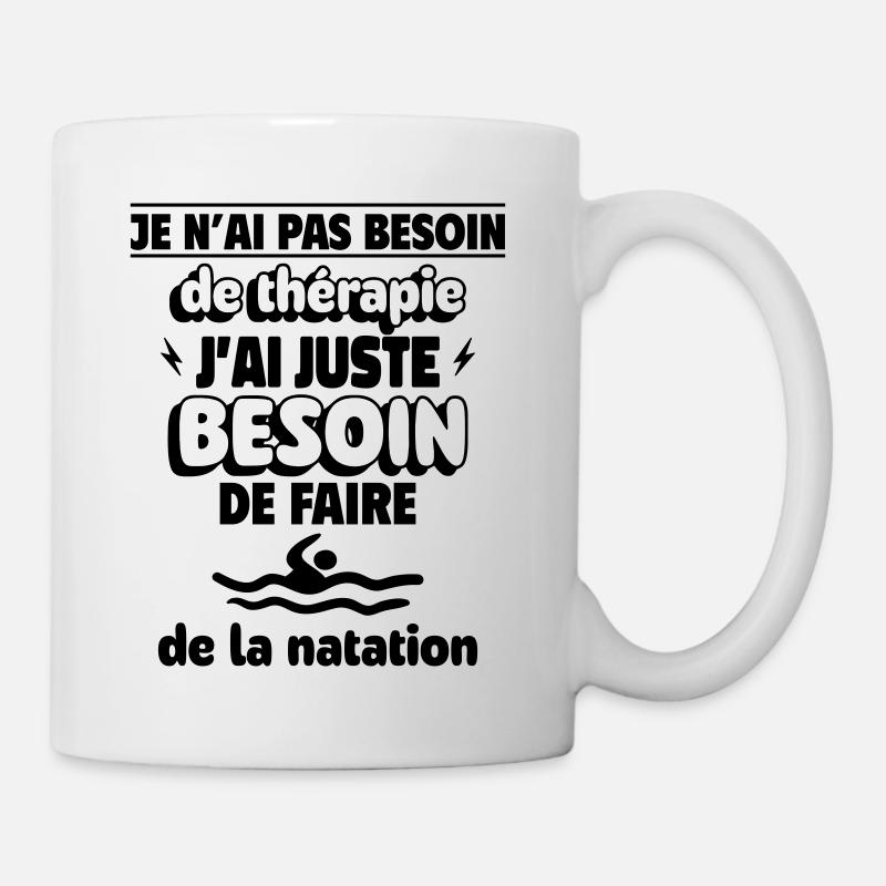 besoin de natation - Mug blanc - blanc