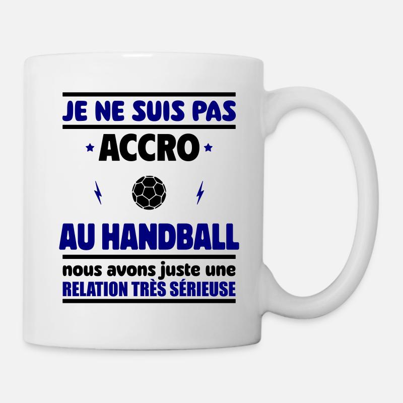 Je ne suis pas accro au handball - Mug blanc - blanc