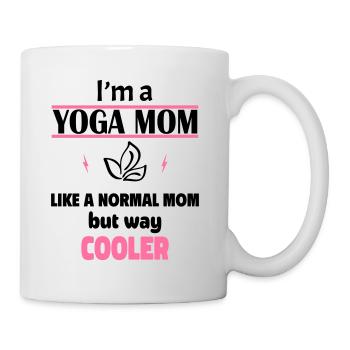 Coole Yoga-Mama - Tasse - Weiß - Rechts