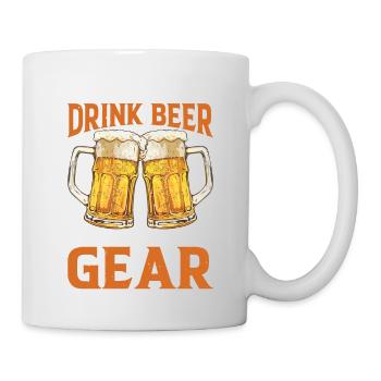 Here To Cheer Drink Beer And Hold All The Gear 2 - Tasse - Weiß - Rechts
