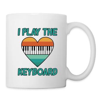 I Play The Keyboard - Tasse - Weiß - Rechts
