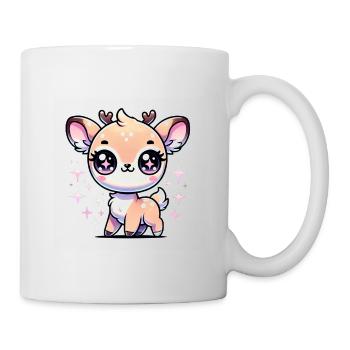 Super Cute Kawaii Baby Deer - Tasse - Weiß - Rechts