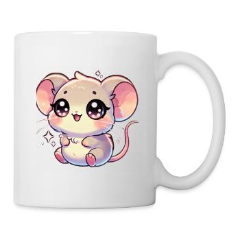 Super Cute Kawaii Baby Mouse - Tasse - Weiß - Rechts