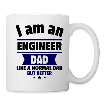 Papa ingénieur, cadeau de fête des pères - Mug blanc - blanc - Droite