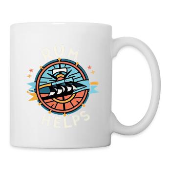 Rum Helps 6 - Tasse - Weiß - Rechts