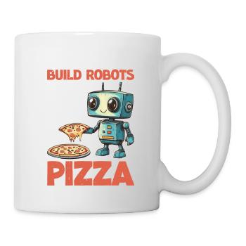 Will Build Robots For Pizza 2 - Tasse - Weiß - Rechts