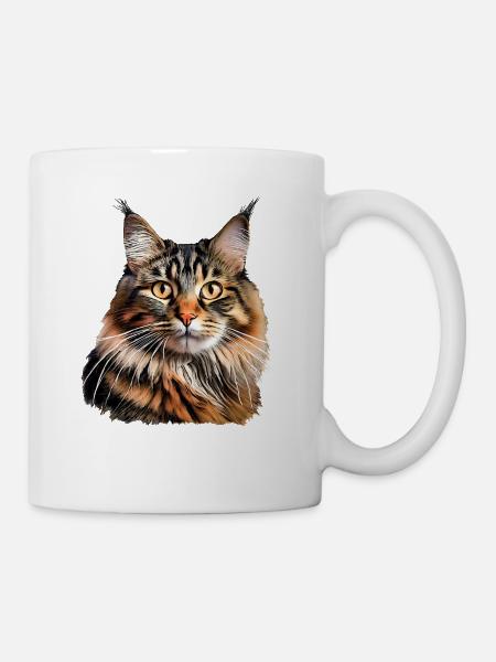 chat norvégien - Mug blanc - blanc