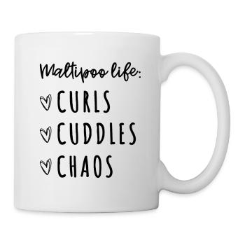 Maltipoo Life : Boucles, Câlins, Chaos - Chien drôle - Mug blanc - blanc - Droite