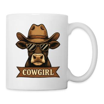 COW-GIRL – The cheekiest cow in the pasture - Mug - white - Right