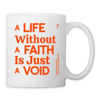Design Zitat Glaube Inspirierendes christliches Leben - Tasse - Weiß - Rechts
