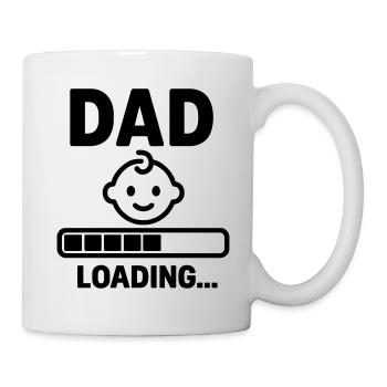 Papa wird bald – Geschenk zur Schwangerschaft - Tasse - Weiß - Rechts