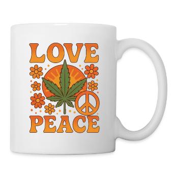 Amour Paix Hippie Vibes - Mug blanc - blanc - Droite