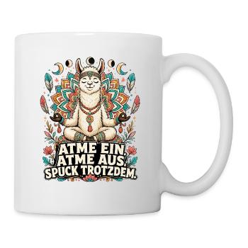 Lama Meditation - Tasse - Weiß - Rechts