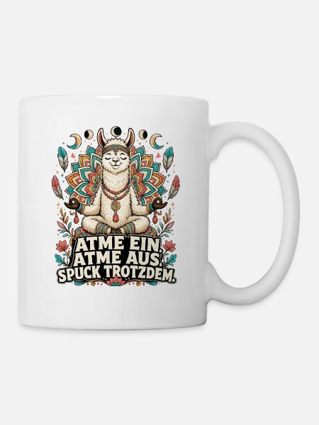 Lama Meditation - Tasse - Weiß