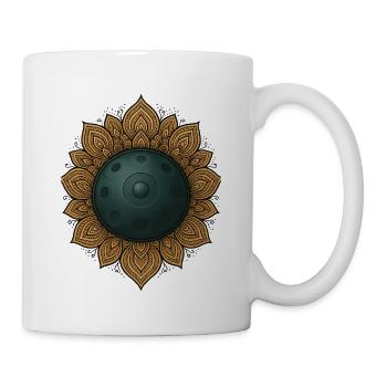 Handpan Mandala Klangmeditation Achtsamkeit - Tasse - Weiß - Rechts