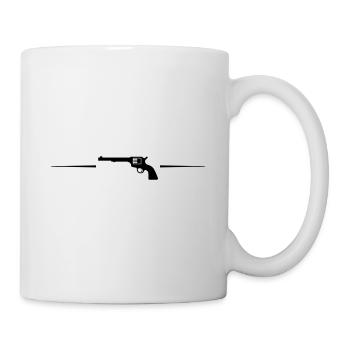 weapon pistol line - Mug - white - Right