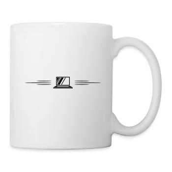 Laptop linie - Tasse - Weiß - Rechts